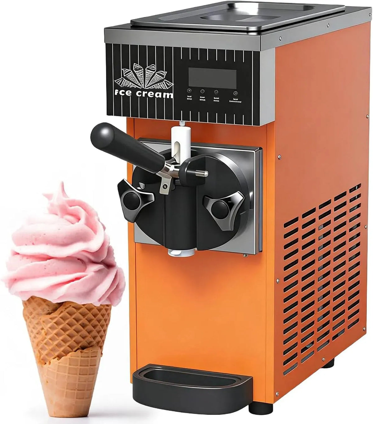 Machine à Desserts, Machine à Glace, machine à glace et sorbet, écran LCD, professionnel, restaurant, pour Restaurants Orange
