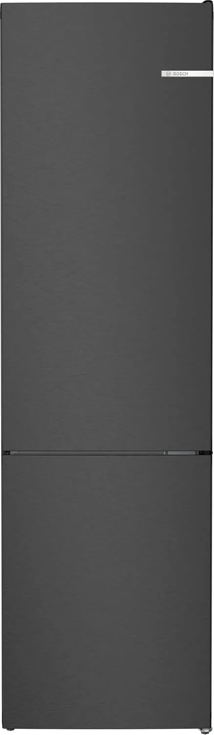 Bosch KGN392xCF Réfrigérateur combiné, 203 x 60 cm, frigo avec congélateur, noir, Série 4, réfrigérateur combiné pose-libre
