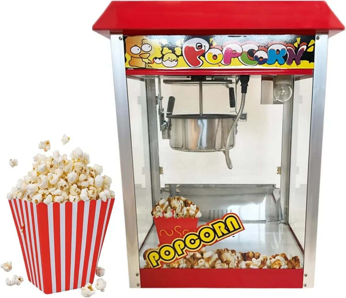 Machine à Pop-Corn, 2,2 L, 1440 W, maintien au chaud, éclairage LED, professionnel