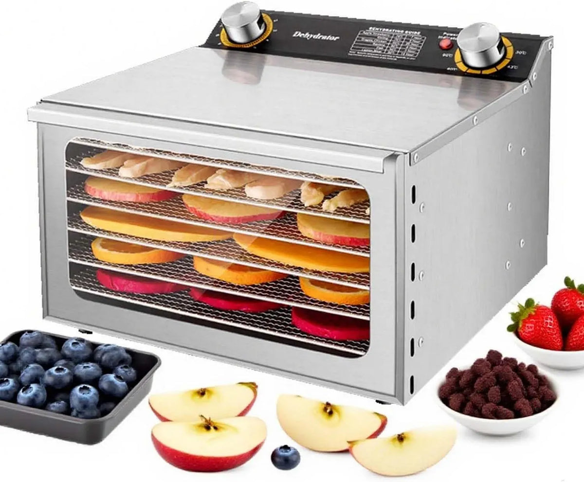 6Layers déshydrateur alimentaire, Machine, 800 W, minuteur, professionnel, acier inoxydable
