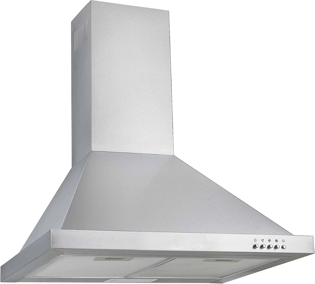 Respekta CH22078IxB Hotte aspirante, 60 cm, 64 dB, hotte de cuisine, installation murale, acier inoxydable, 59, Fonction d'extraction et de recyclage