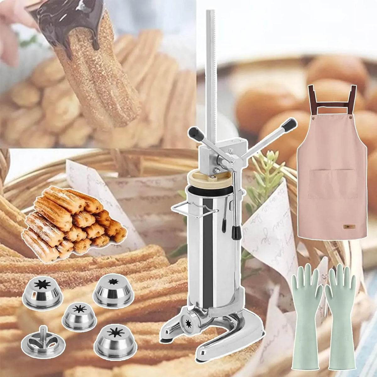 machine à donut, 2 L, acier inoxydable, pour la maison et le travail