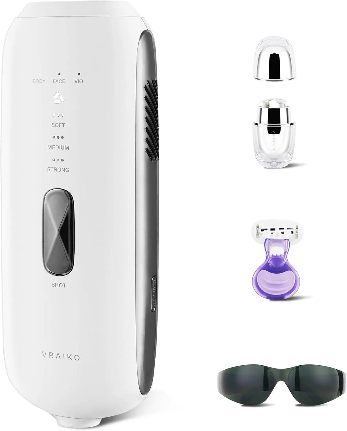 Sapphire Ice-Cooling Contact with Interchangeable Attachment Filters, Hair Removal Device, Laser Hair Removal for Women and Men, More Skin-Friendly