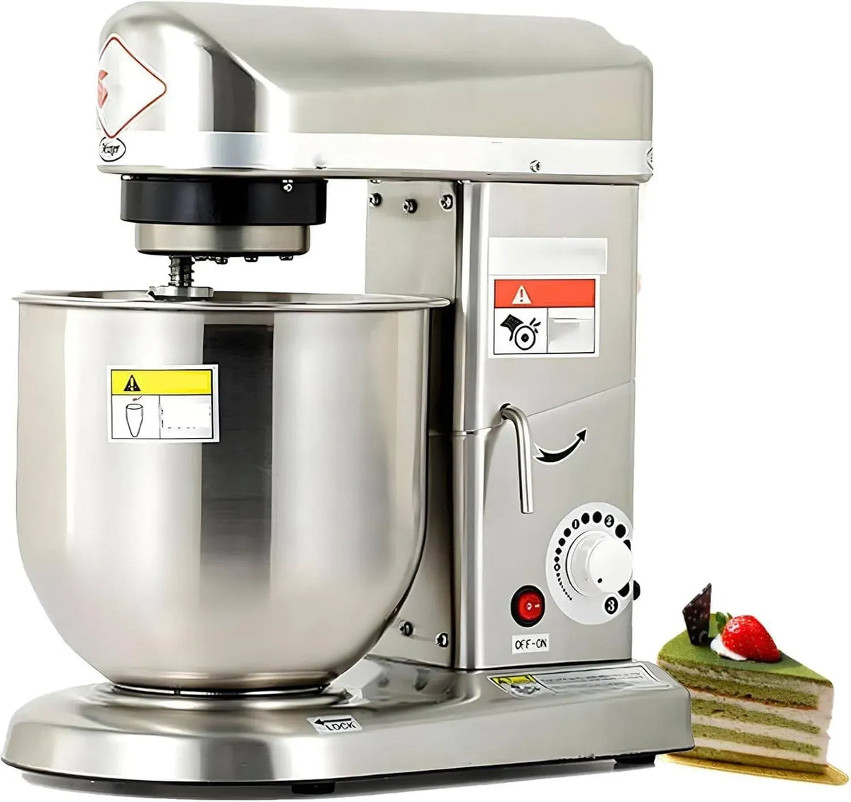 Silver-5L Robot, 5 L, pizza, 3 vitesses, professionnel, acier inoxydable, argenté, pour la pâte à Pizza