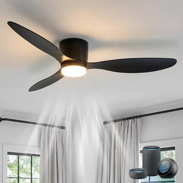 Ventilateur, 106cm, LJX, minuteur, décoration de salon, silencieux, noir