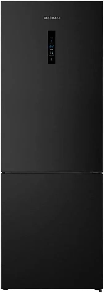Cecotec Bolero CoolMarket Combi Réfrigérateur combiné, 495 L, No Frost, frigo avec congélateur, noir, Hauteur 200 cm et Largeur 70 cm, Système Multi