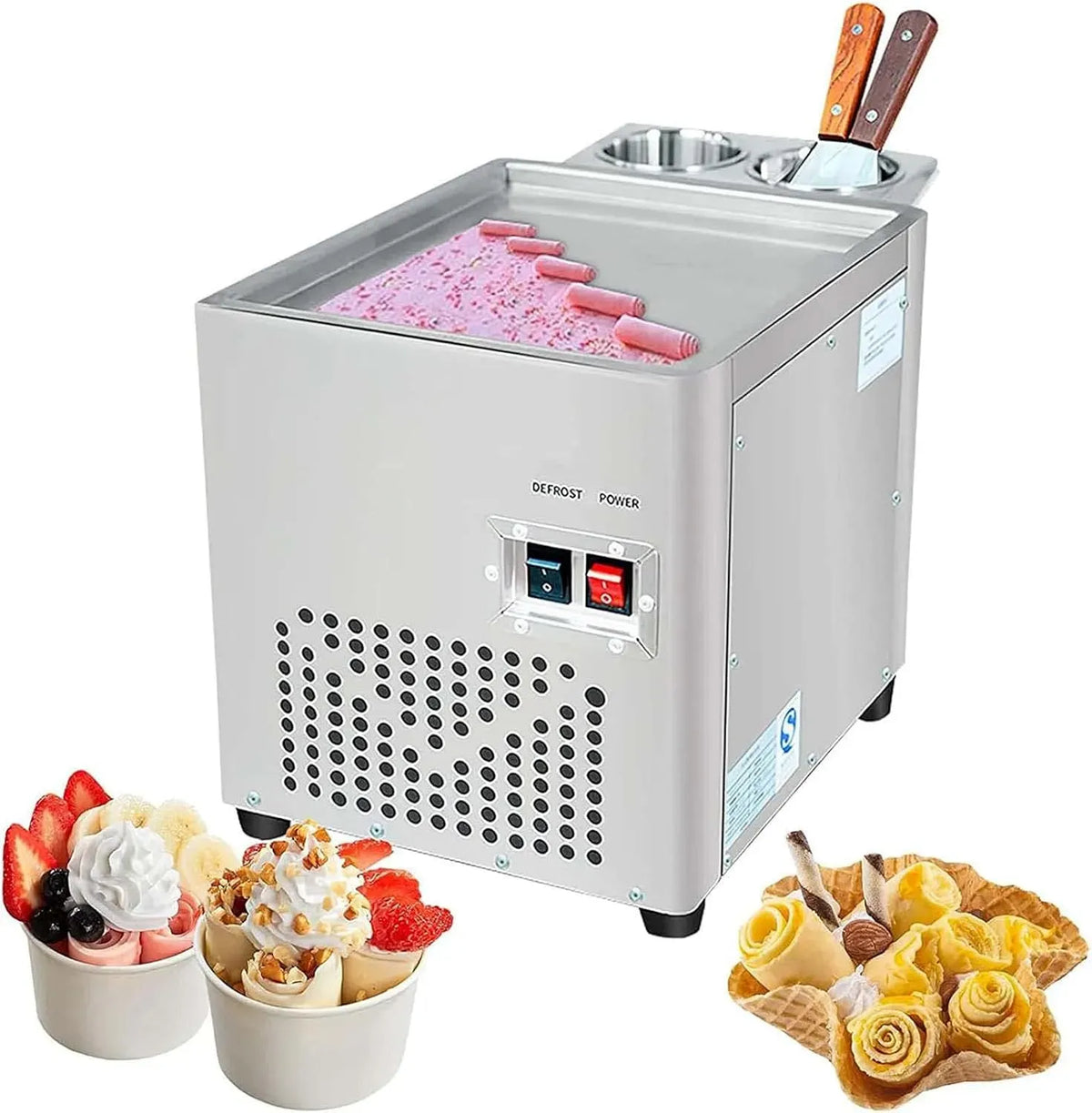 Machine à Glace, machine à glace et sorbet, professionnel, acier inoxydable, pour La Fabrication De Glaces