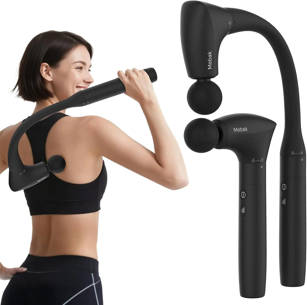 5-Speed les épaules et le Corps Relax, électrique Ultra Silencieux Portatif Masseurs pour le Dos, Mebak M3 Pistolet de Massage Massage Gun Musculaire