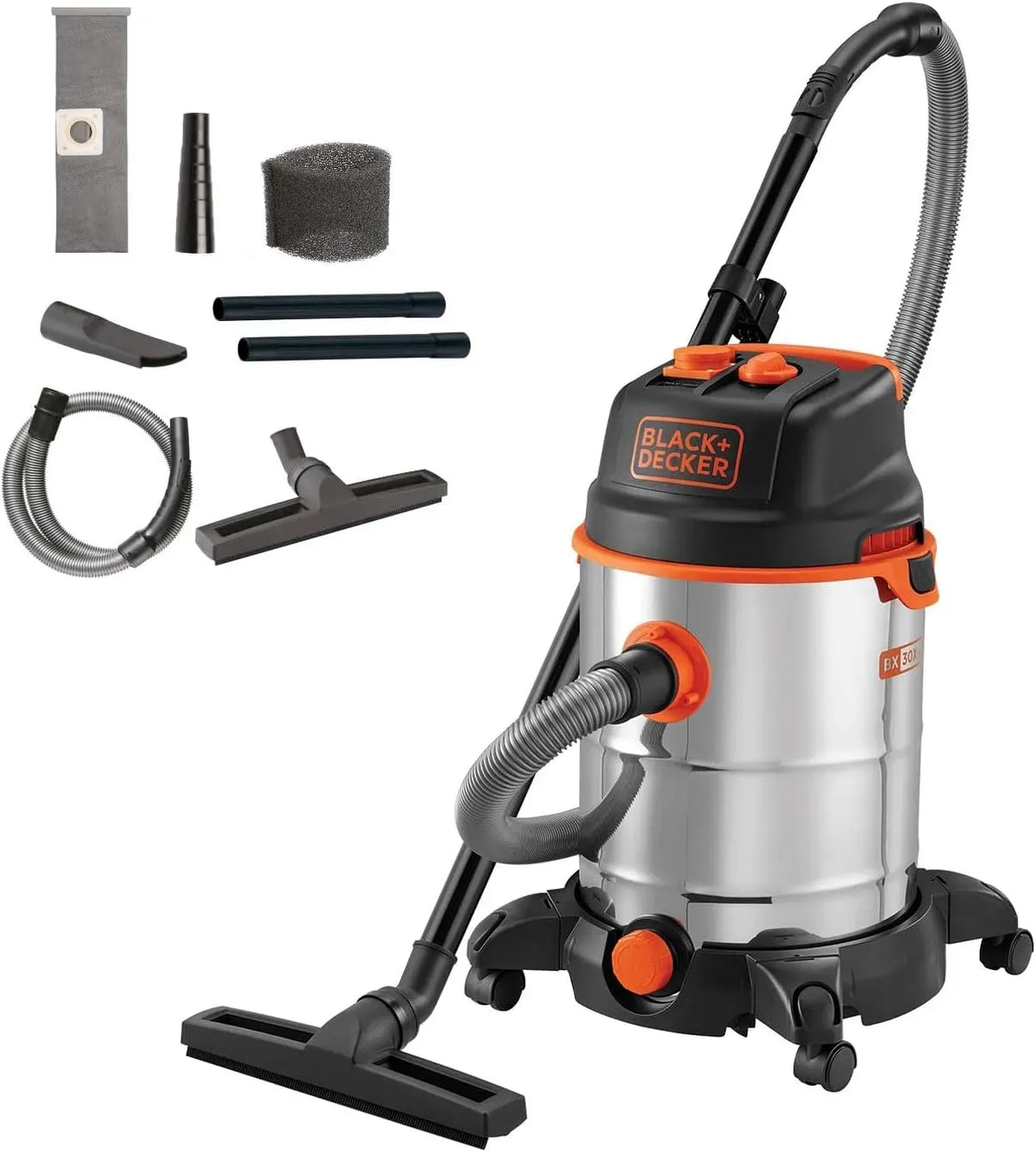 Black+Decker BXVC30XTDE Aspirateur, 30 L, 1600 W, noir
