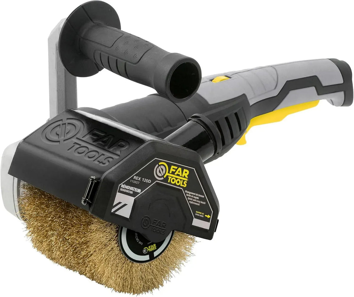REX120D Brosse, 120X100MM, 1300 W, extérieur, noir, Fartools