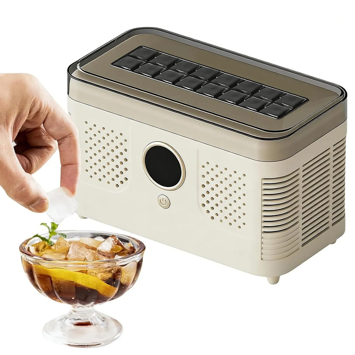 Machine à glaçons 12V/220V, 12 V, portable, camping, Production Rapide en 20–30 Min, Camping et Fêtes, 16 Glaçons