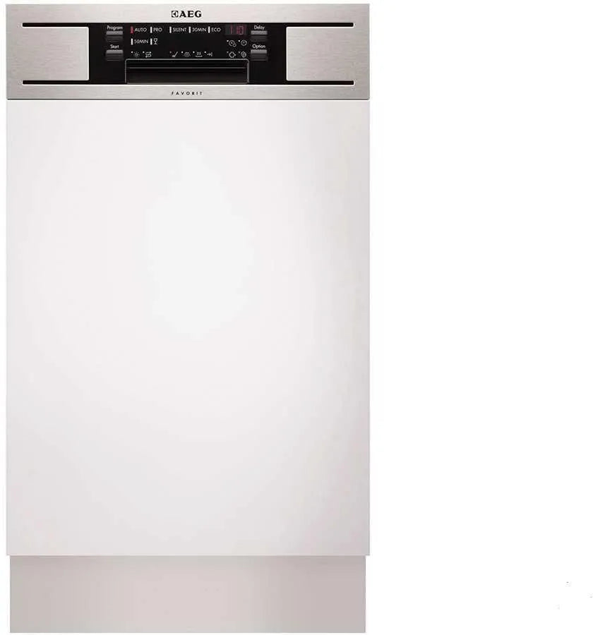 AEG F78420IM0P 9places Lave-vaisselle, 45 dB, silencieux, acier inoxydable, noir, Silence, AEG F78420IM0P Semi intégré 9places A++ lave-vaisselle