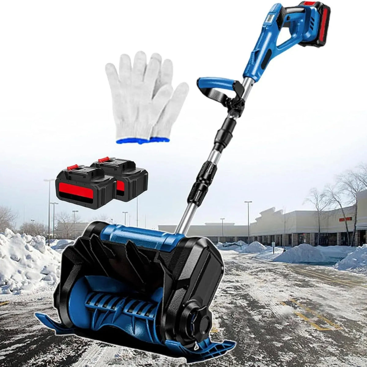 2xBatteries, Chargeur, machine de déneigement, 30cm, 1200 W, 30 cm, 17 cm, 8 m, Déneigeuse