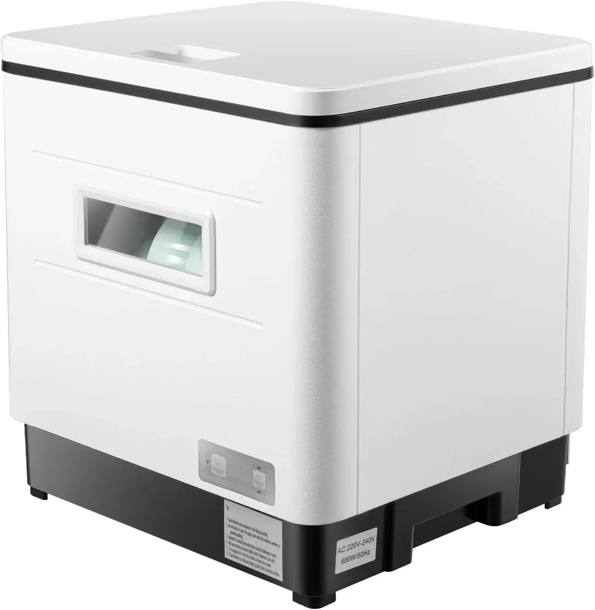 Lave-vaisselle, 55 dB, silencieux, camping, blanc, idéal pour la cuisine/camping-car, programme rapide et mode ECO, 6 niveaux de capacité