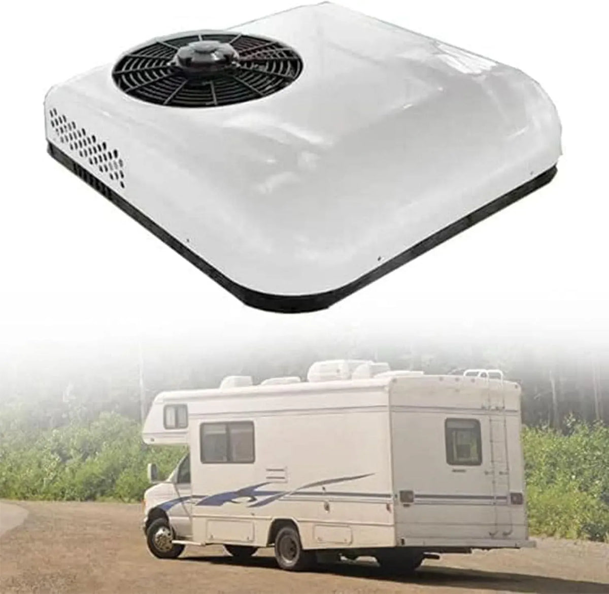 Climatiseur White-24Volt, 12 V, blanc, appareil de climatisation, RayGenius Climatiseur 12v DC