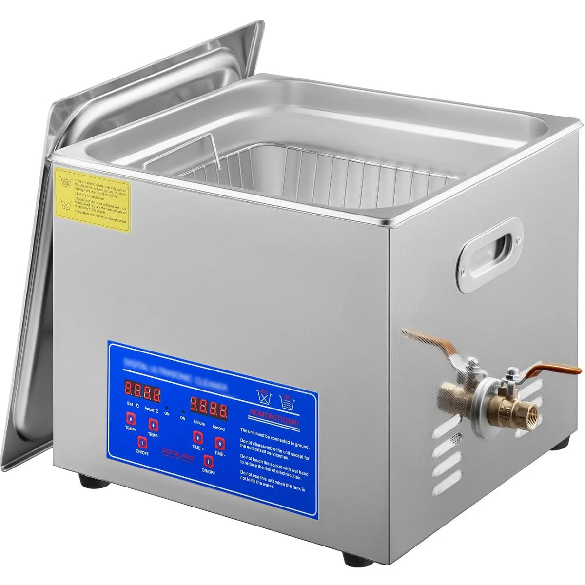 VEVOR Radiateur électrique, 15 L, 360 W, minuteur, professionnel, acier inoxydable