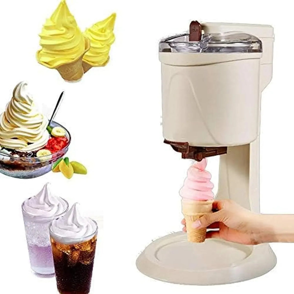 Machine à CrèMe, 1 L, professionnel, pour Yaourts Et Sorbets Beige