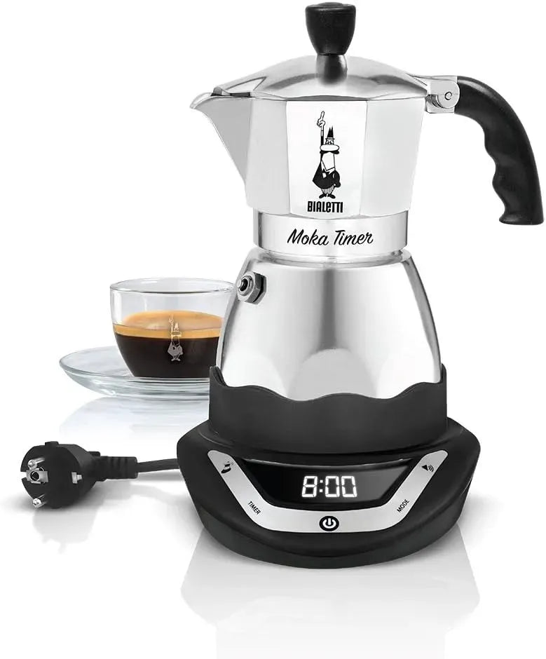 Cafetière électrique, minuteur, acier inoxydable, noir, 270 ml, Easy Timer, 6093, 6 Tasses