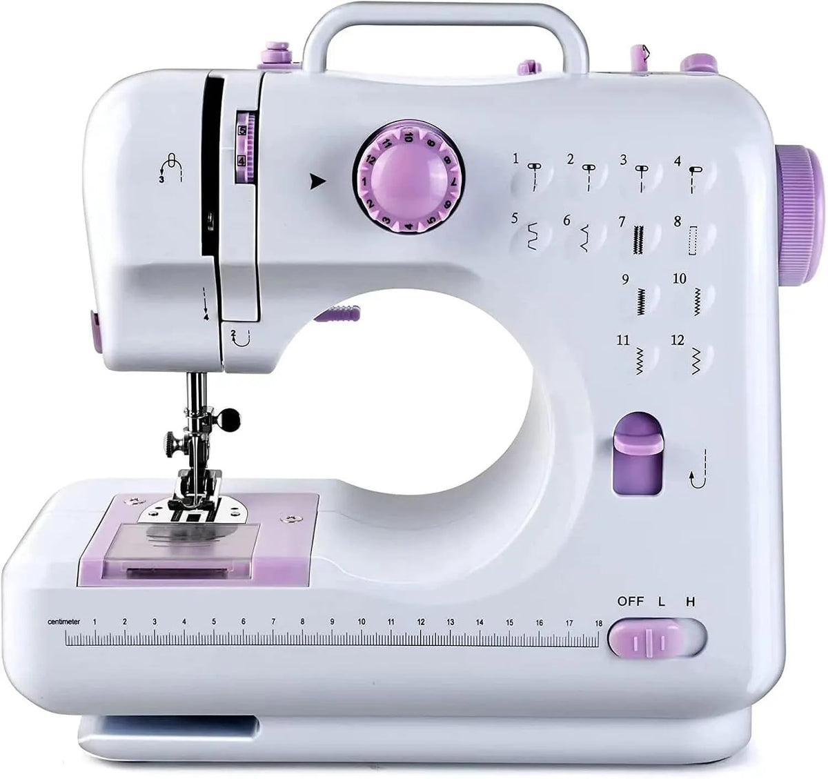 machine à coudre, portable, machine à coudre électrique, pour débutants avec 12 points intégrés