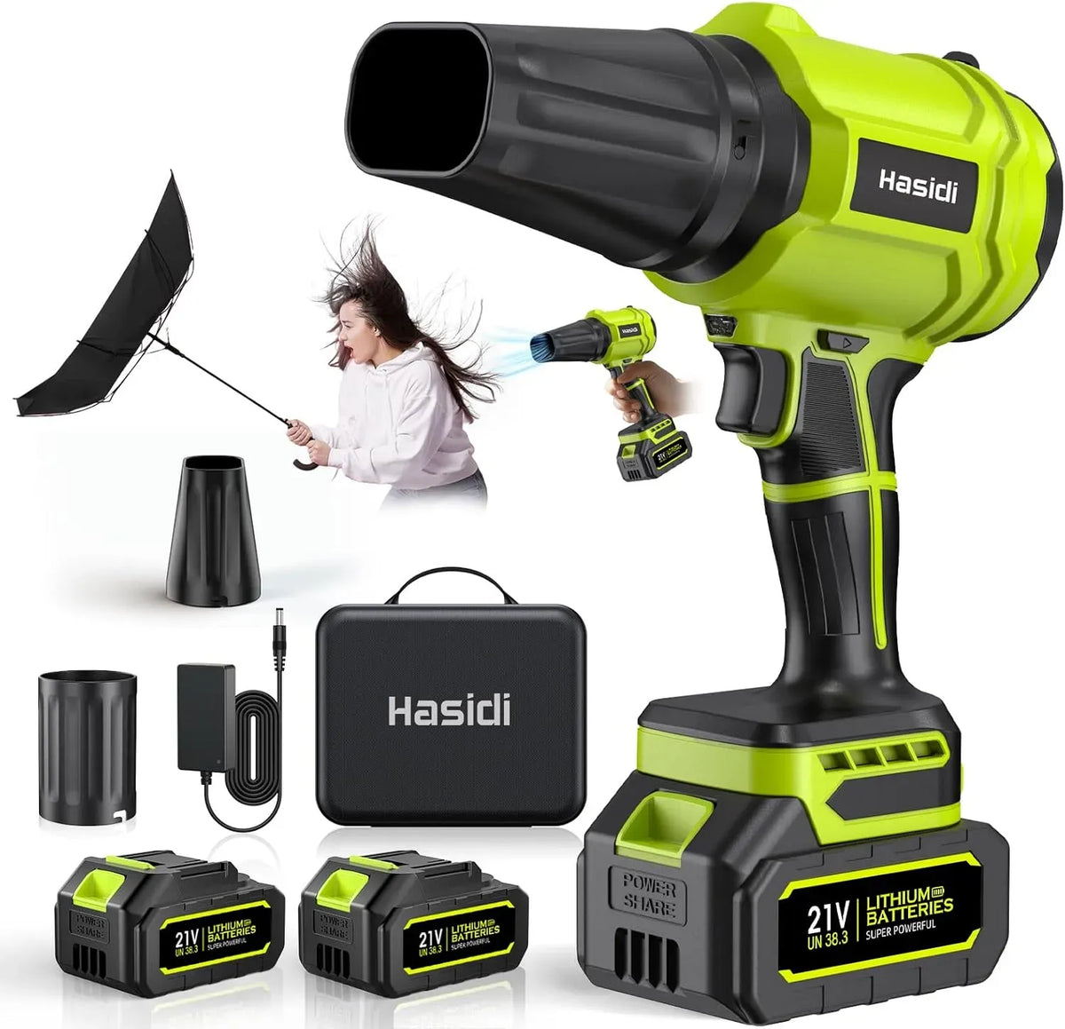 Chargeur, sans fil, vert, pour Jardin, Souffleur de Feuilles sans Fil