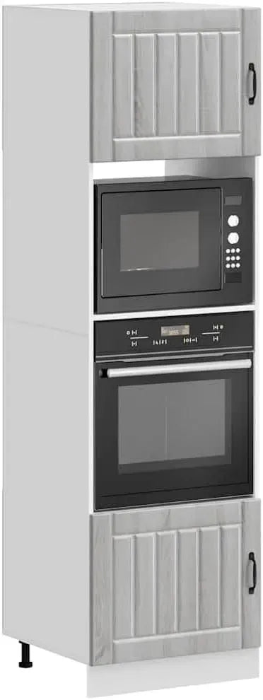 Micro-ondes, 60 x 57 x 207 cm, encastrable, four micro-ondes, gris