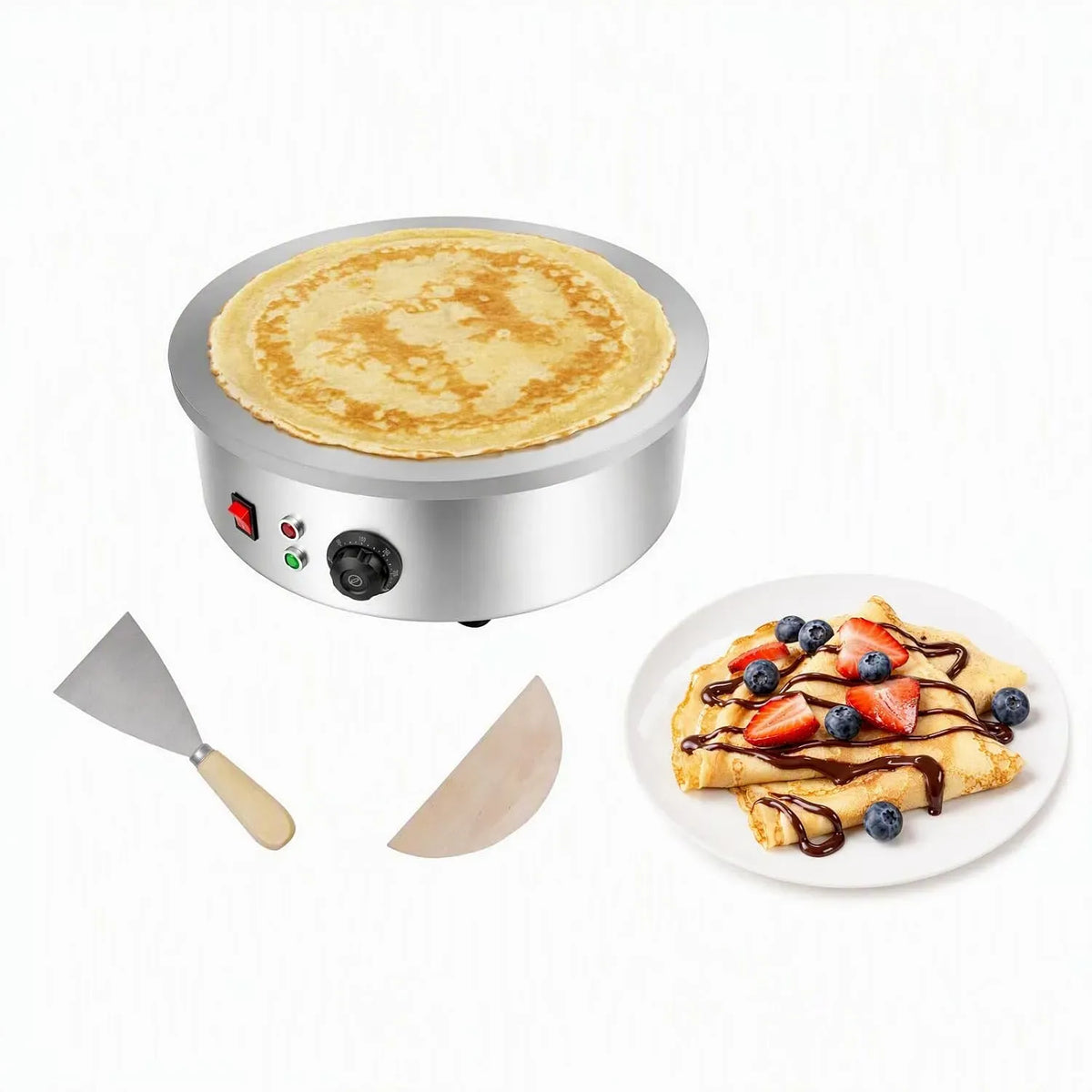 Ustensile de cuisson, 45cm, 3000 W, 50 à 300 °C, fonte