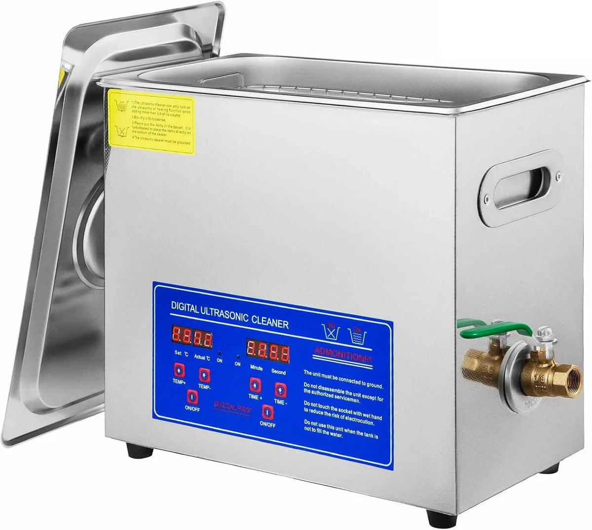 Radiateur électrique, 6,5 L, minuteur, professionnel, acier inoxydable