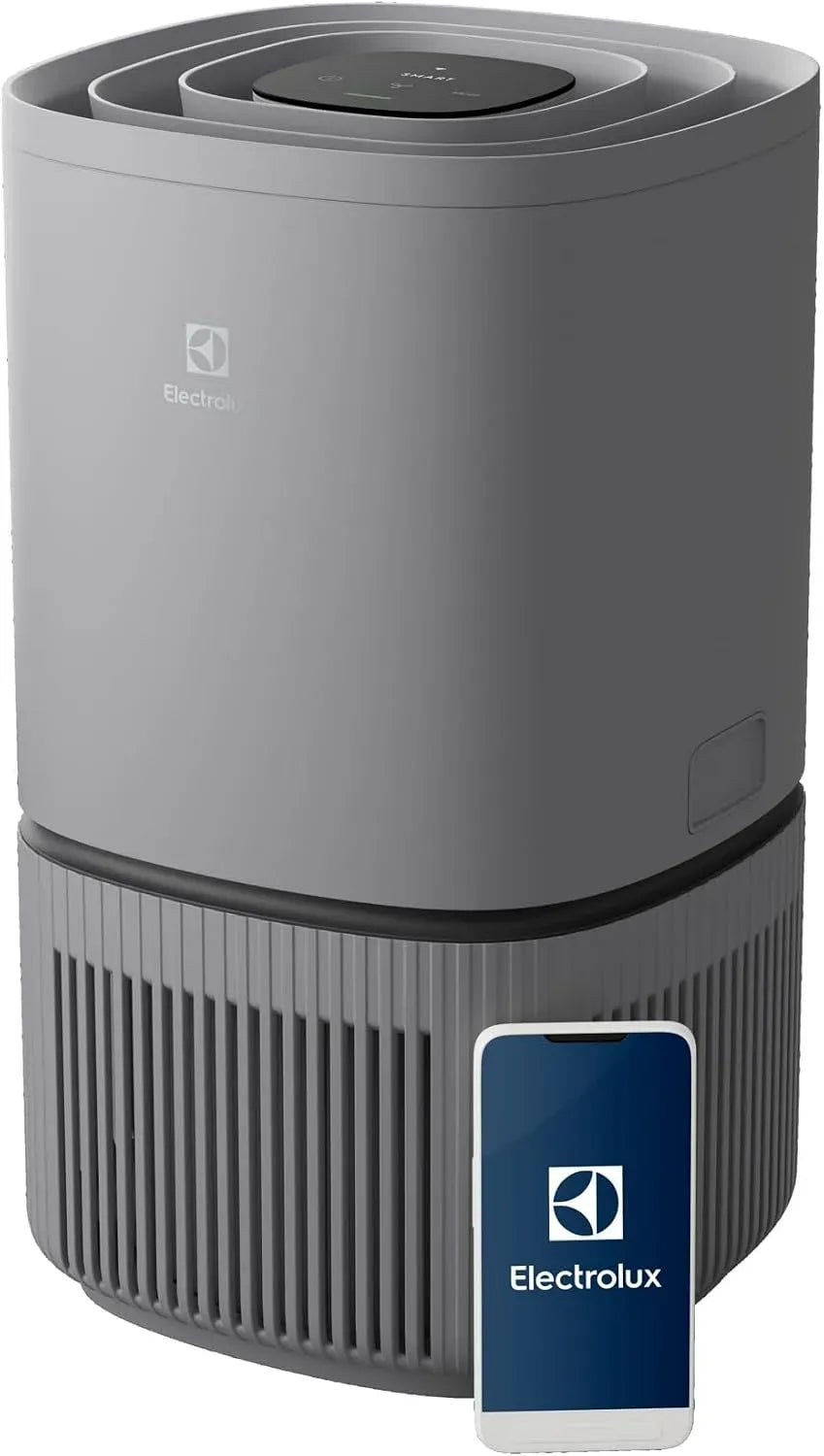 Electrolux EPO50371UG Purificateur d'air, 20 dB, Wi-Fi, silencieux, gris, Air pur avec Filtration HEPA en 4 étapes, Pure 500, Mode nuit 20 dB