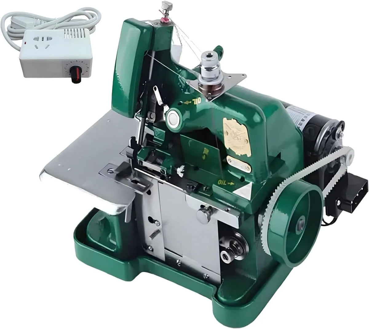Système D'enfilage Facile, Réglages De Points Modulables, Surjeteuse 3 Fils De Qualité Industrielle avec Variateur De Vitesse, 3000 Points/Min, pour