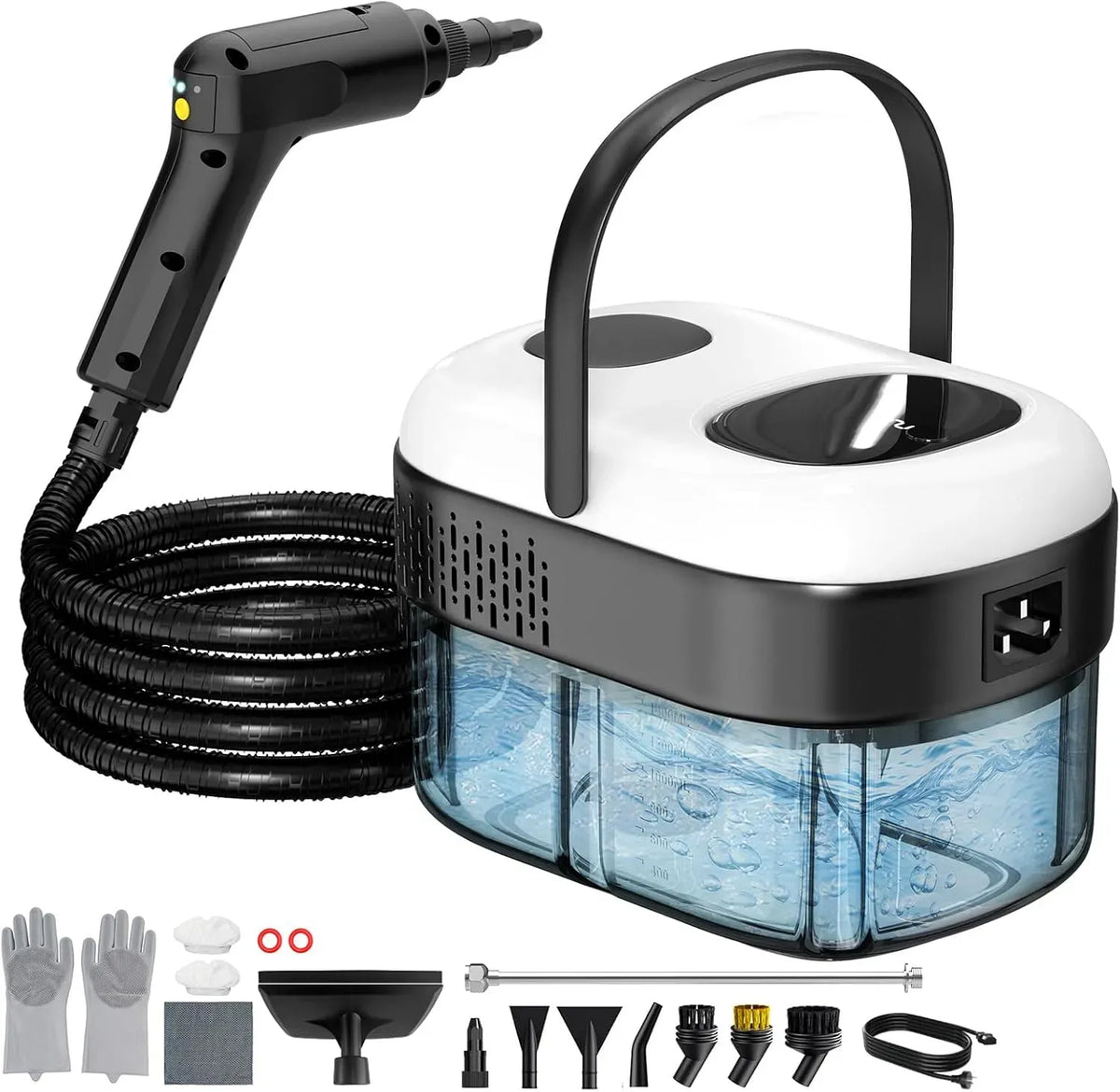 Radiateur électrique, 2500 W, 3 niveaux, grand réservoir, vapeur, Nettoyeur vapeur pressurisé, vaporisateur portatif de 2500 W pour sol