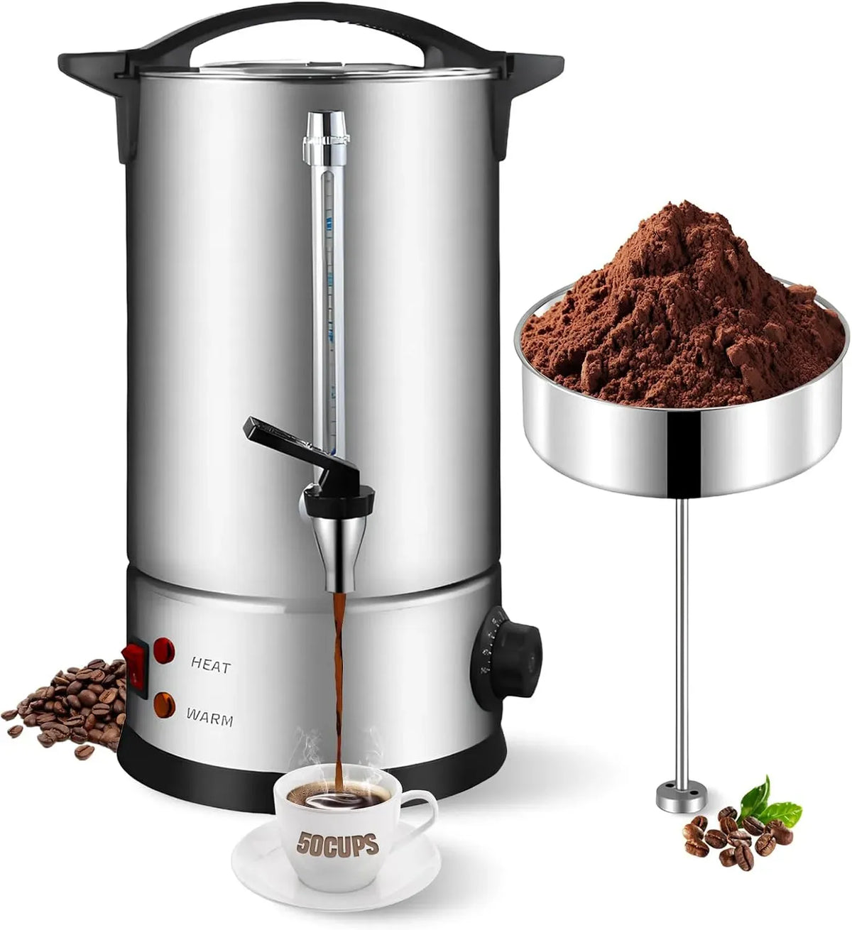 Machine à Caf, Distributeur, Filtre, fontaine distributrice de boissons, machine à café électrique, 8 L, maintien au chaud, thermostat, pour Bureau