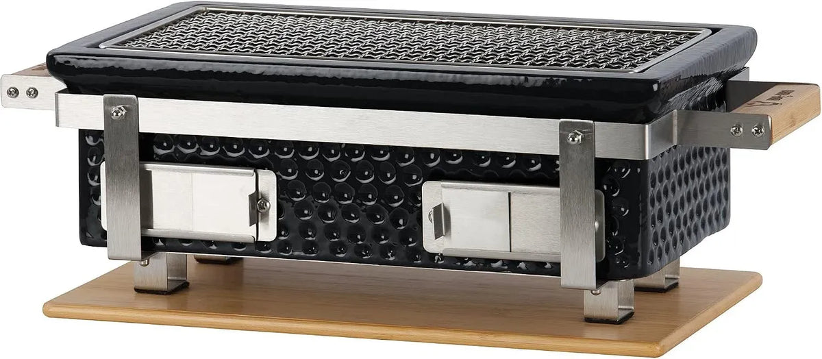 Barbecue, support, table, 50 x 23 x 17 cm, noir, bois