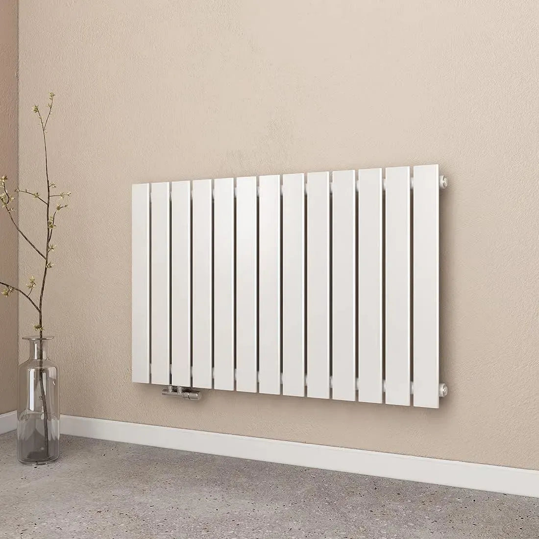 Radiateur électrique, 63 x 100 cm, 730 W, EMKE, blanc