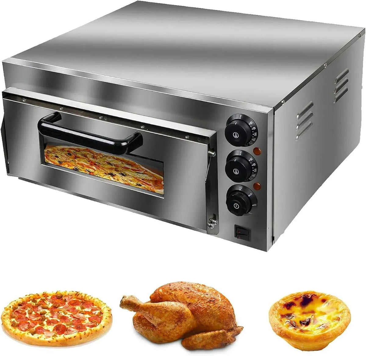Four électrique à pizza, 14 pouces, professionnel, acier inoxydable