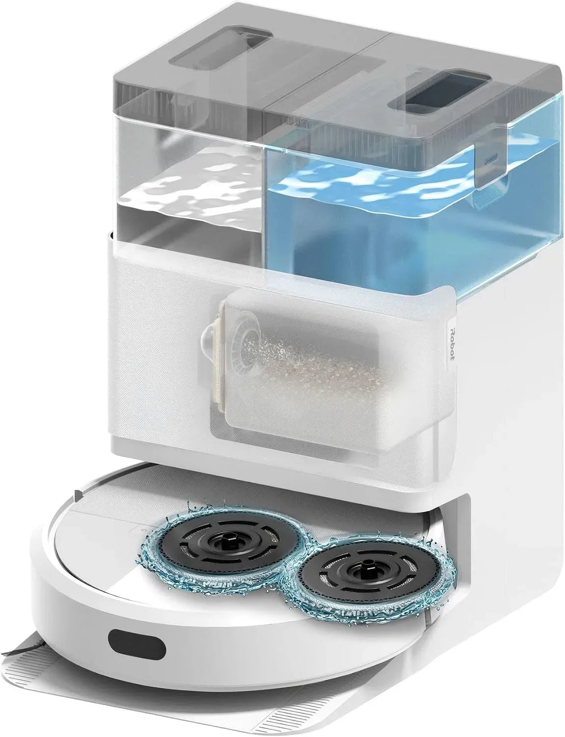 iRobot, blanc, SmartScrub, iRobot Roomba Plus 405 Combo Robot + AutoWash