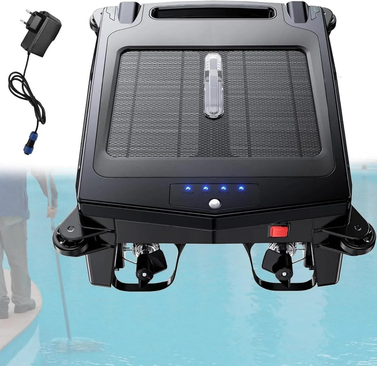 robot nettoyeur de piscine, sans fil, pour une utilisation de jour et de nuit