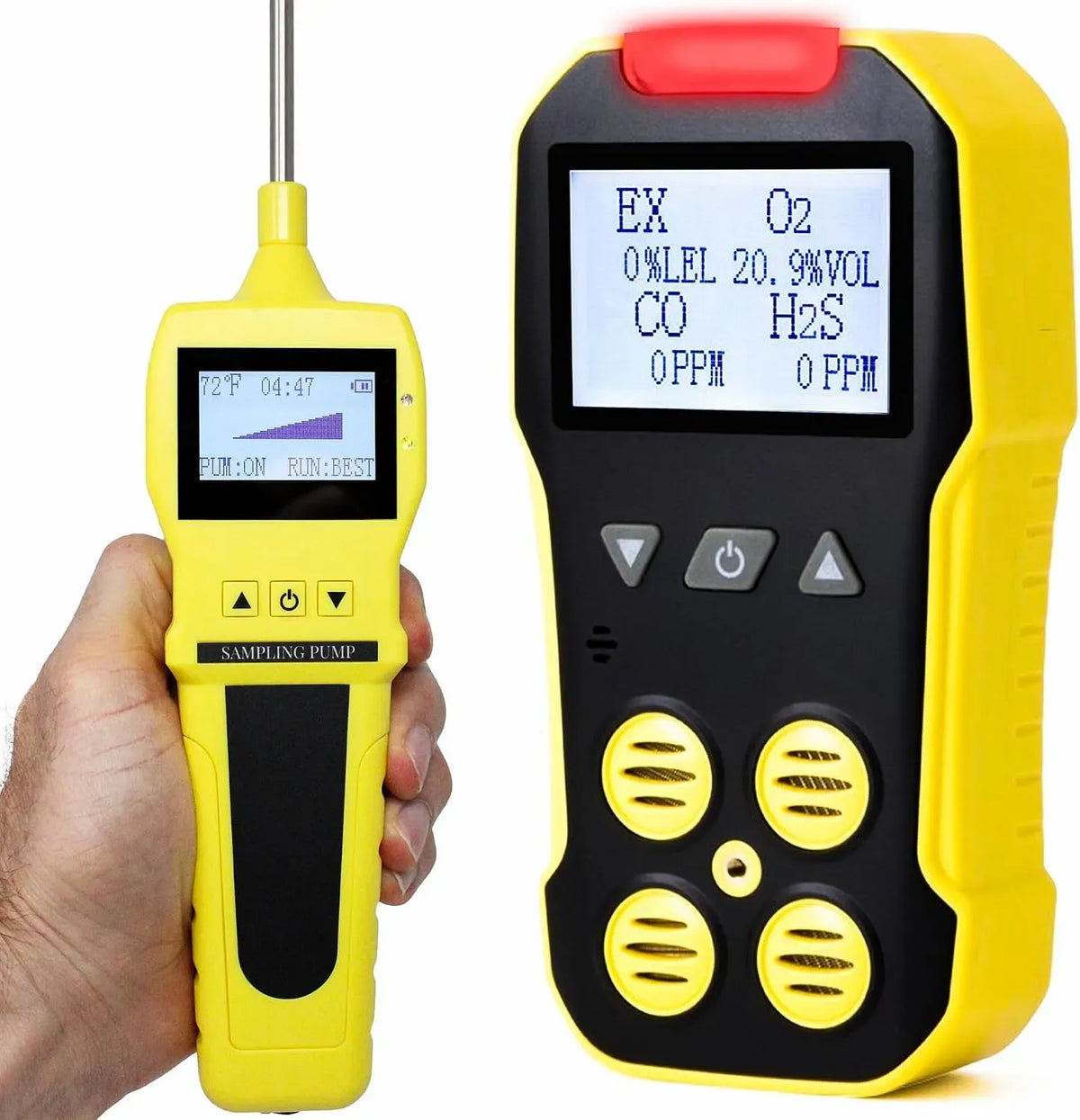 H2S Détecteur, Pompe, USB, Détecteur 4 Gaz avec Pompe Forensics