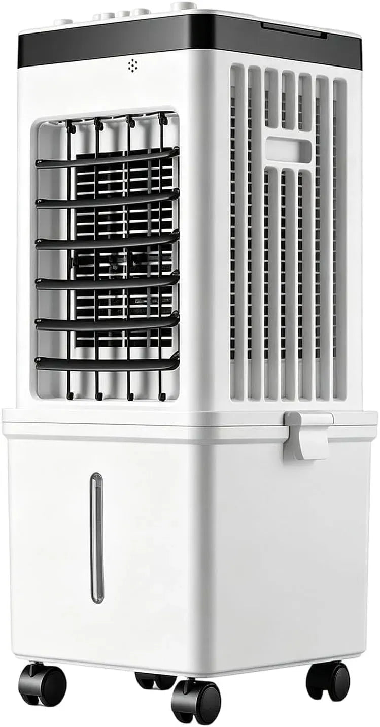 Climatiseur, 80 W, 3 vitesses, oscillation, grand réservoir, silencieux, Rafraîchisseur d'Air Évaporatif 80 W, Oscillation Automatique