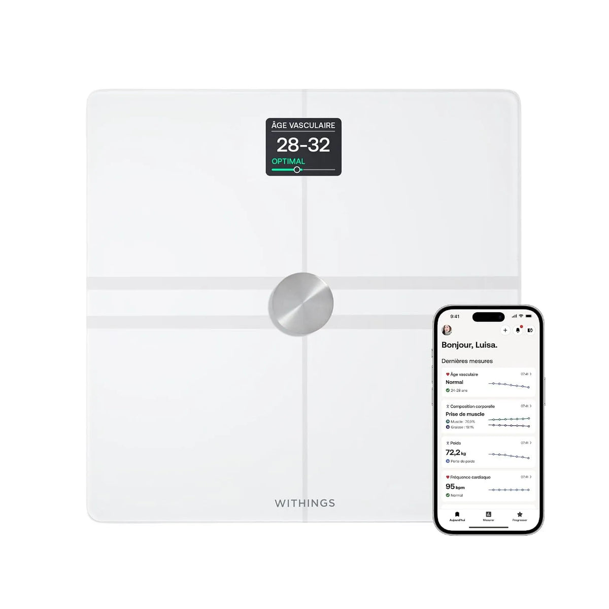 Balance, Wi-Fi, Bluetooth, Wifi, Withings Body Comp, 10 Mesures