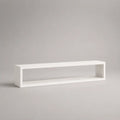 Étagère murale TV en MDF blanc avec niche ouverte horizontale 200 x 25 x 30 cm