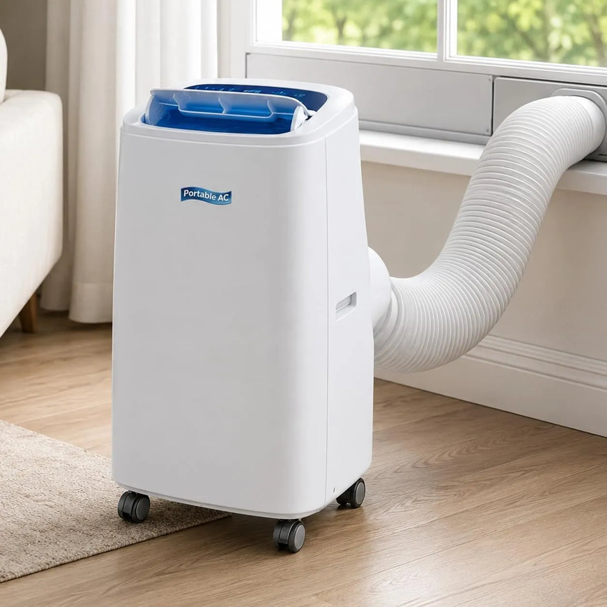 Climatiseur 14000BTU, portable, jusqu'à 30 m2, 18000 BTU Climatiseur Mobile, 12000/14000, Télécommande, Déshumidificateur, Ventilateur, pour Le Bureau