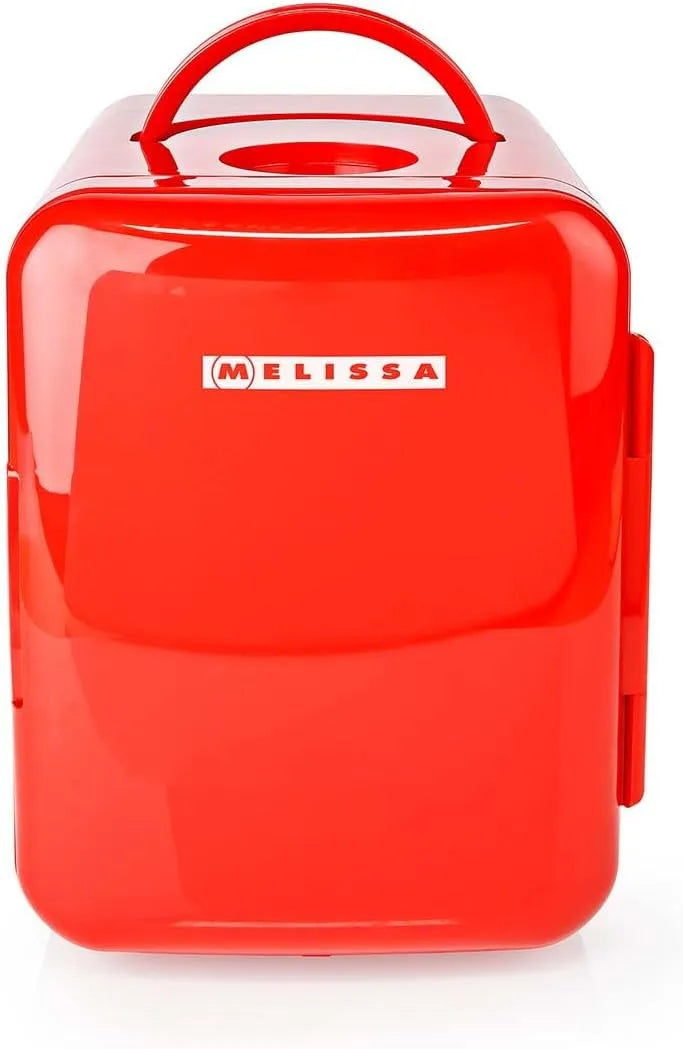 Réfrigérateur V, 12, 4 L, 220 V, portable, amovible, rouge, Melissa Mini-réfrigérateur portable 16580009-4 L pour 6 canettes - fonctions chaud et