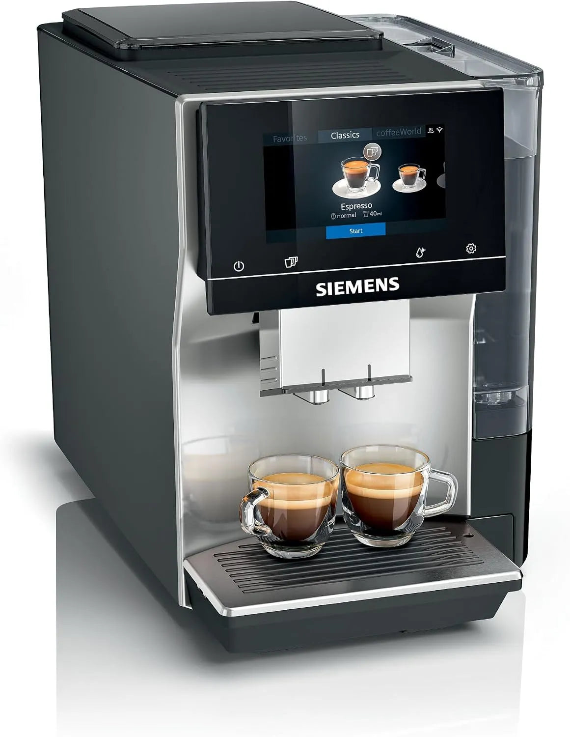 Siemens EQ700 TP715E17 Machine à café automatique, tactile, application, vapeur, jusqu'à 10 créations de café favorites, infusion à froid