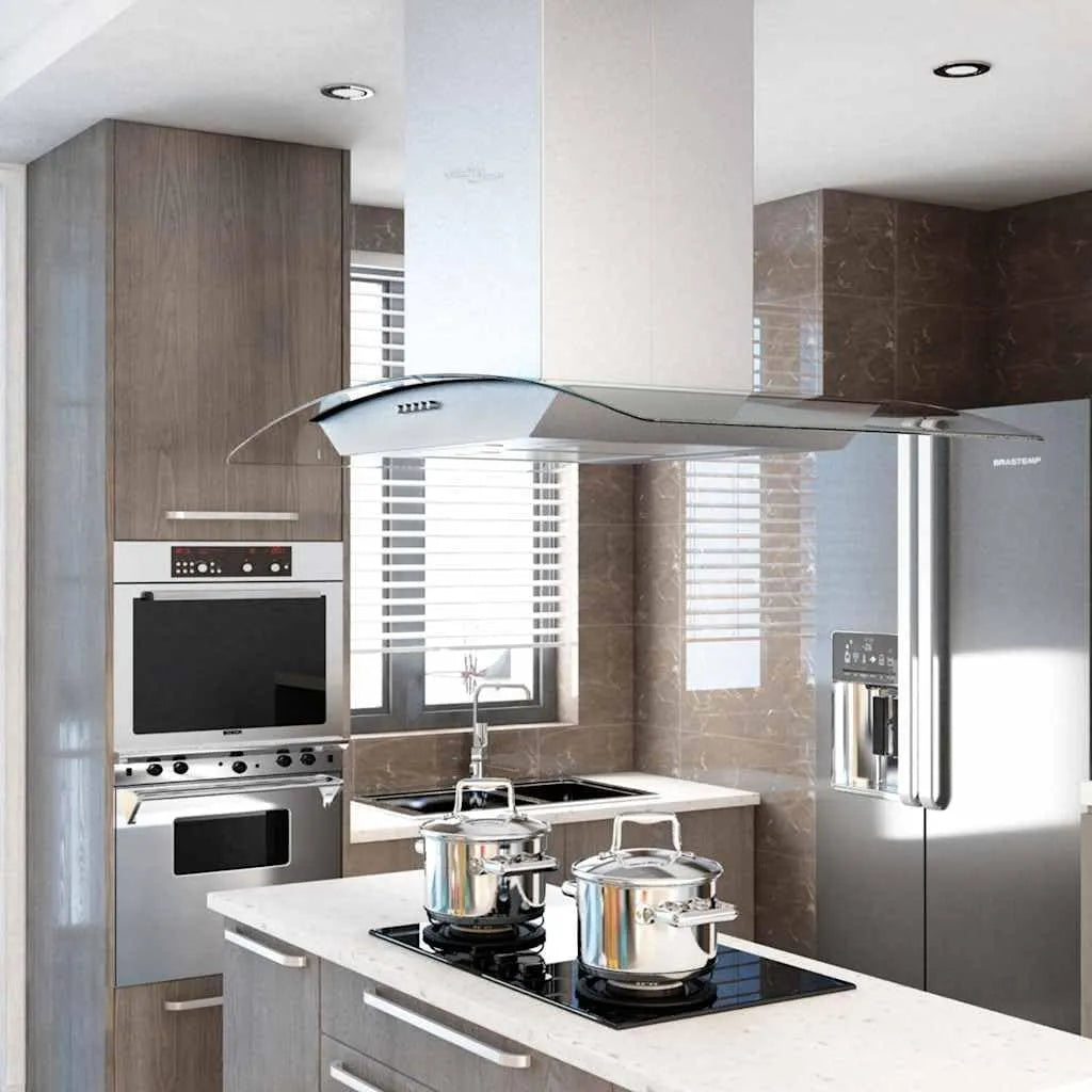 Hotte aspirante, 90 cm, 756 m3/h, hotte de cuisine, acier inoxydable, 50664, Hottes aspirantes