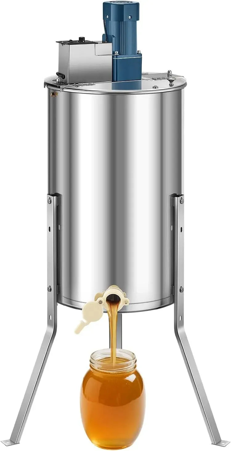 VEVOR Hauteur Réglable, Équipement d'Extraction de Nid d'Abeilles pour Apiculture, Extracteur de Miel Électrique à 3 Cadres Centrifugeuse Séparateur