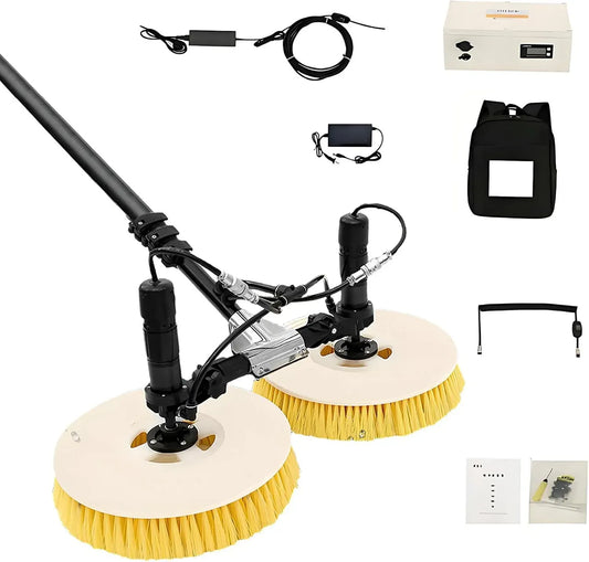 X3-3.5 Rétractable, Brosse, 65 cm, 8 m, extérieur, pour Panneaux Solaires Extérieurs : Brosse Rotative Élect