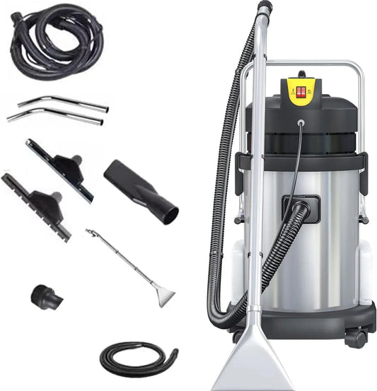 230mbar appareil de nettoyage tapis et tissus, Nettoyeur, 40 L, 2,5 m, acier inoxydable, pour Tapis