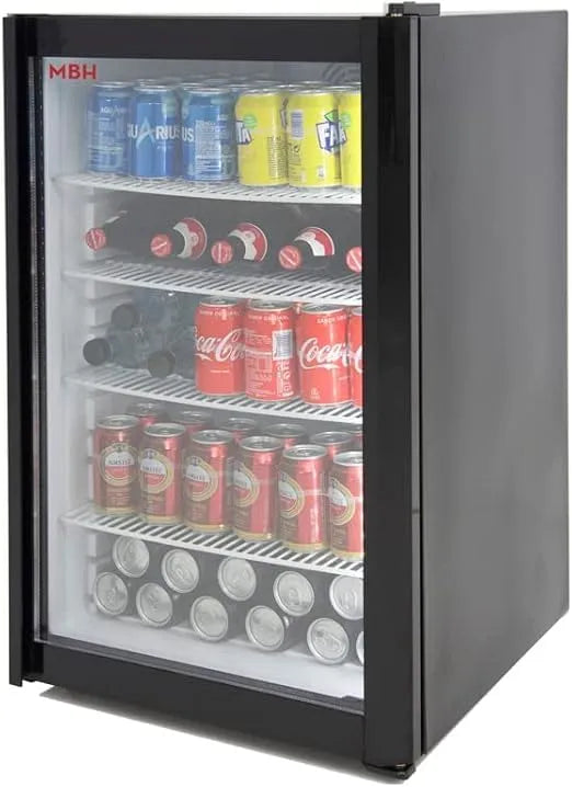 Réfrigérateur, 120 L, professionnel, verre, MBH, MBH - Réfrigérateur professionnel 120 litres avec porte vitrée pour la restauration. Réfrigérateur