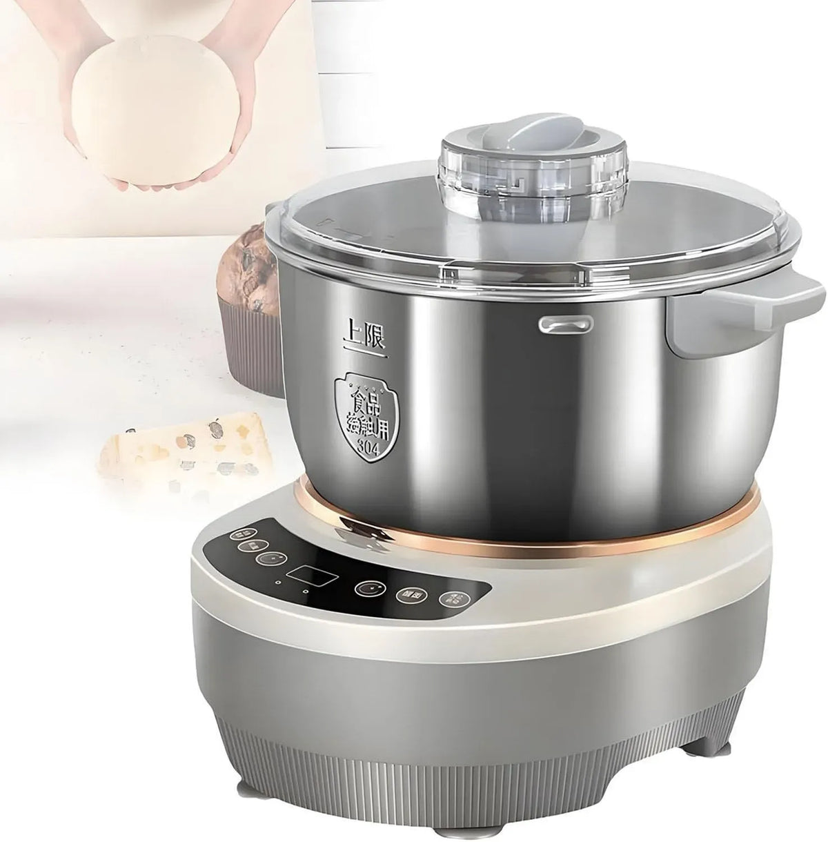 5L/7L cuve séparée, électrique en Acier Inoxydable antiadhésif avec Fonction Fermentation, pour minuterie et Panneau Tactile pour la pâtisserie Maison