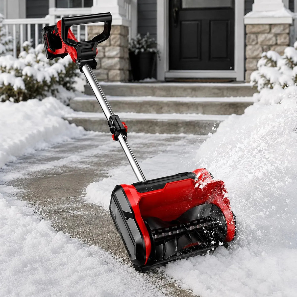 Pelle à Neige électrique, Souffleuse à Neige électrique Sans Fil Pour Allées, 2200 TR/Min, Neige Jusqu'à 16 Cm, Porches Et Chemins Pavés, Réduisant Le